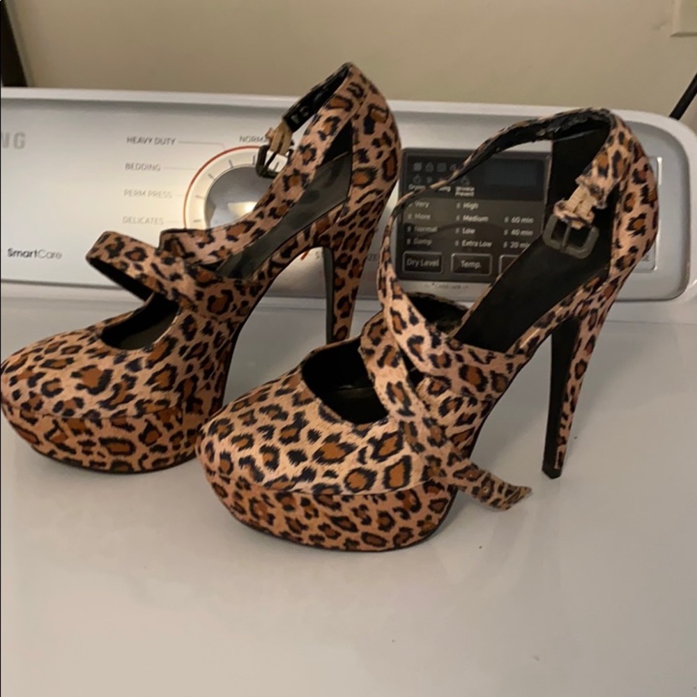 Cheetah Print Platform Heels